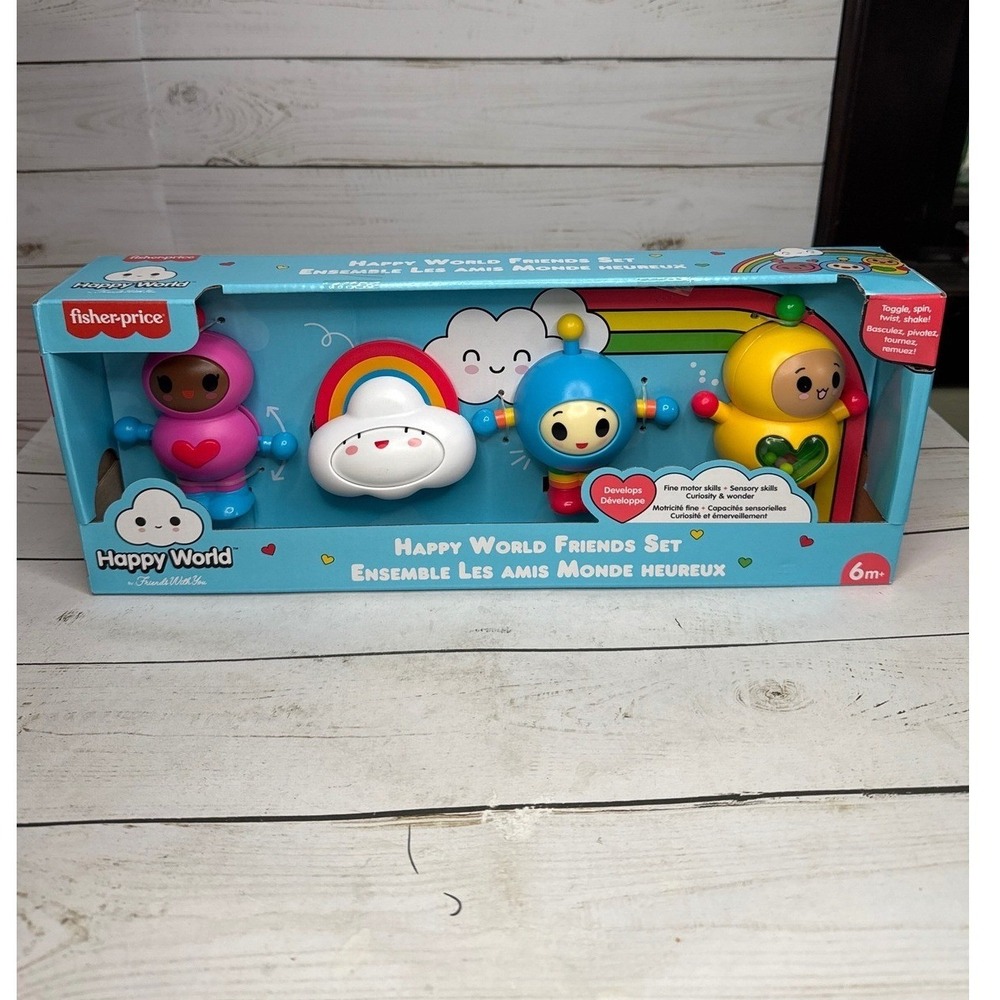 Fisher Price Happy World Friends‎ Baby Toy Set HDG95 Infant Sensory NEW